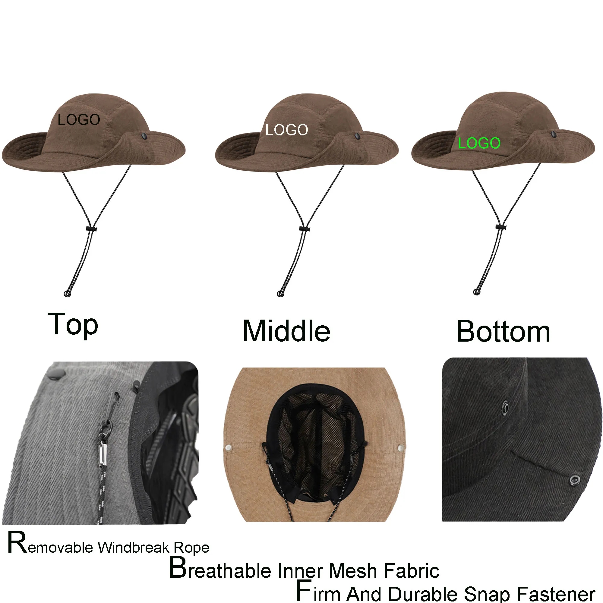 Spot Full Color Wide Brim Outdoor Hat 2