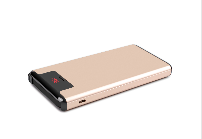 Digital display power bank with build-in usb charging cable 4