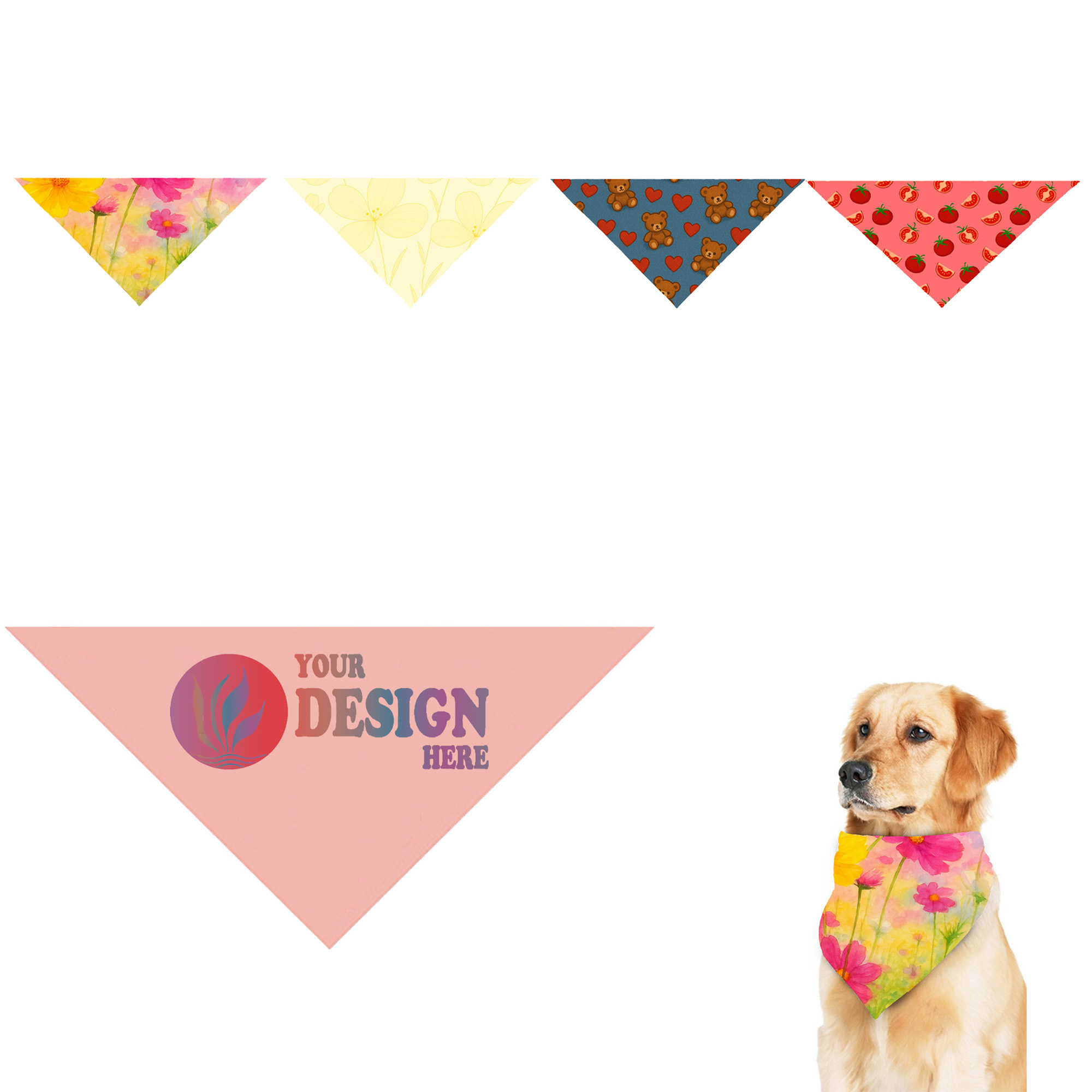Pet Dog Bannna Triangle Scarf Bib 2