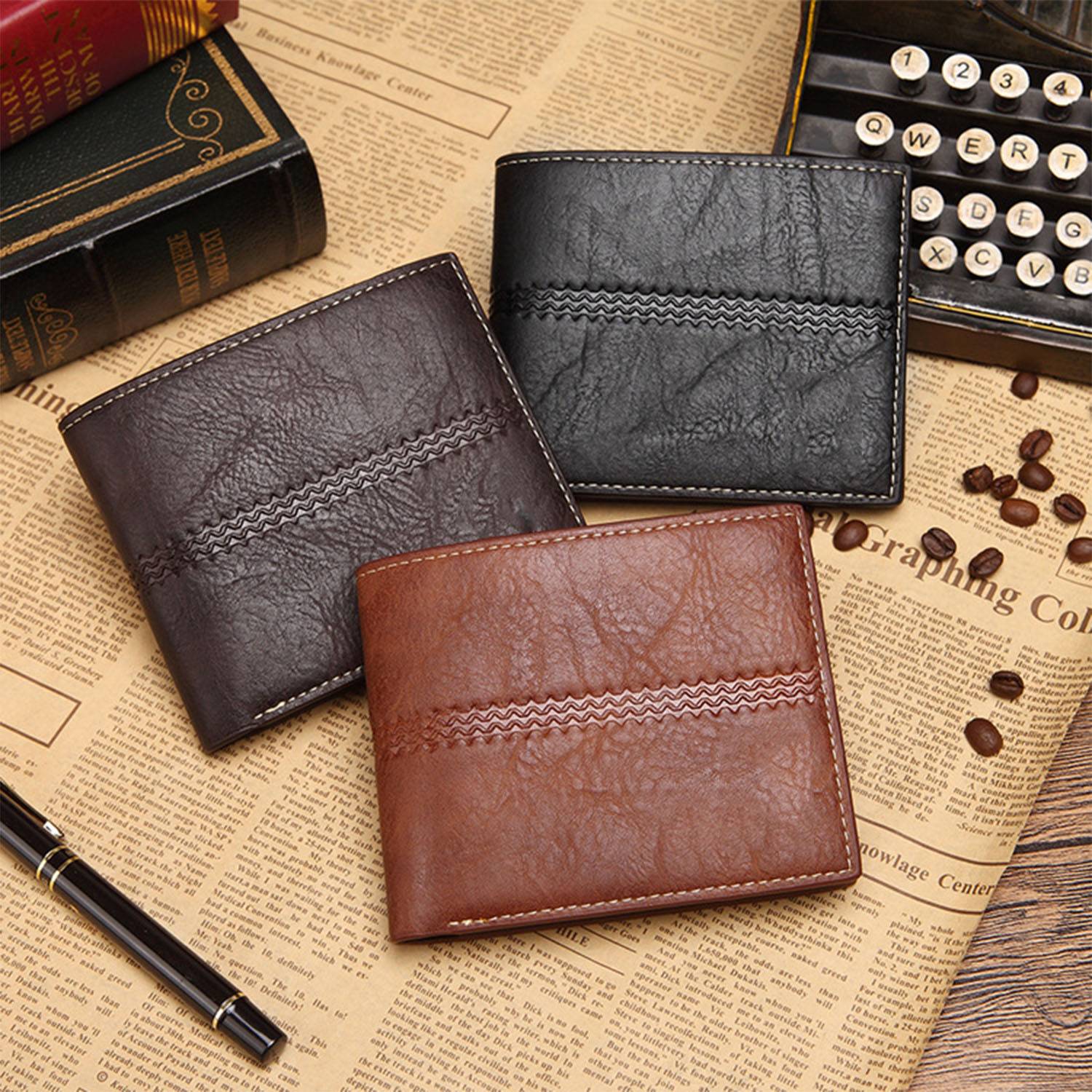 PU leather wallet with Multiple card positions 2