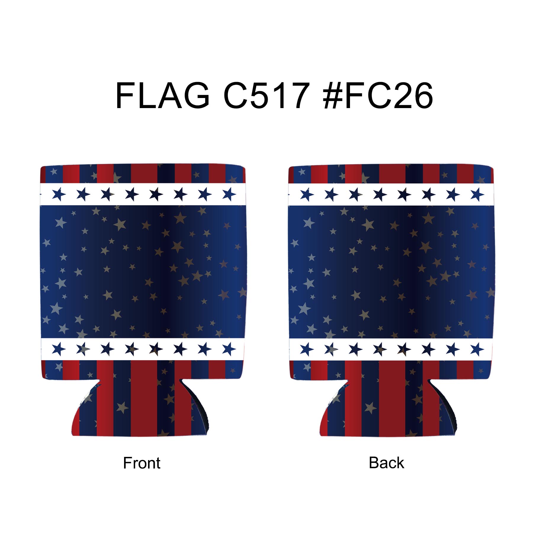 Free Shipping Flag Design Sublimated Collapsible Can Cooler 8