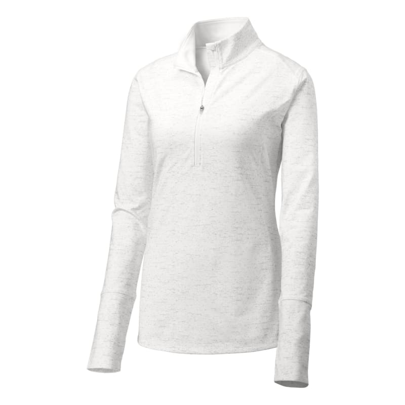 Sport-Tek Women's Sport-Wick Stretch Reflective Heather 1/2-Zip Pullover. 8