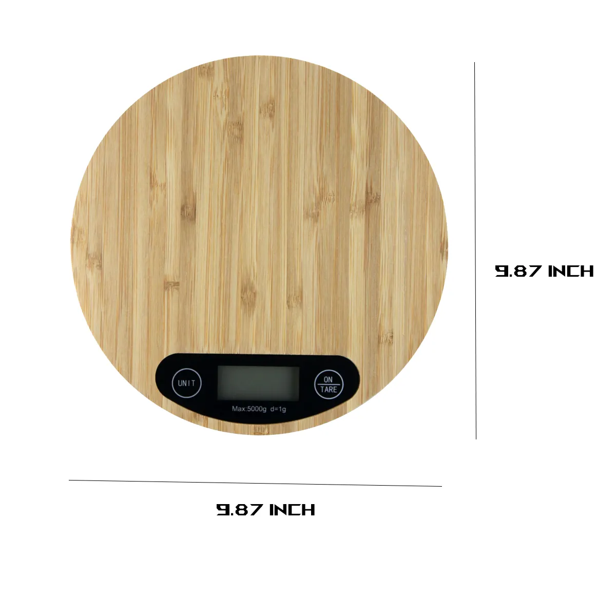 Reusable Versatile Bamboo Digital Scale With LED Display 5