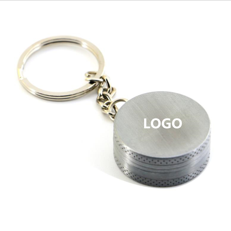 High Quality 2 Layers Zinc Alloy Weed Herb Grinder Custom 30mm Mini Keychain Tobacco Grinders 5