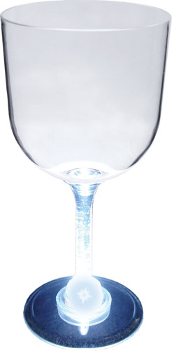 14oz Light Up Standard Stem Plastic Wine Goblet 22