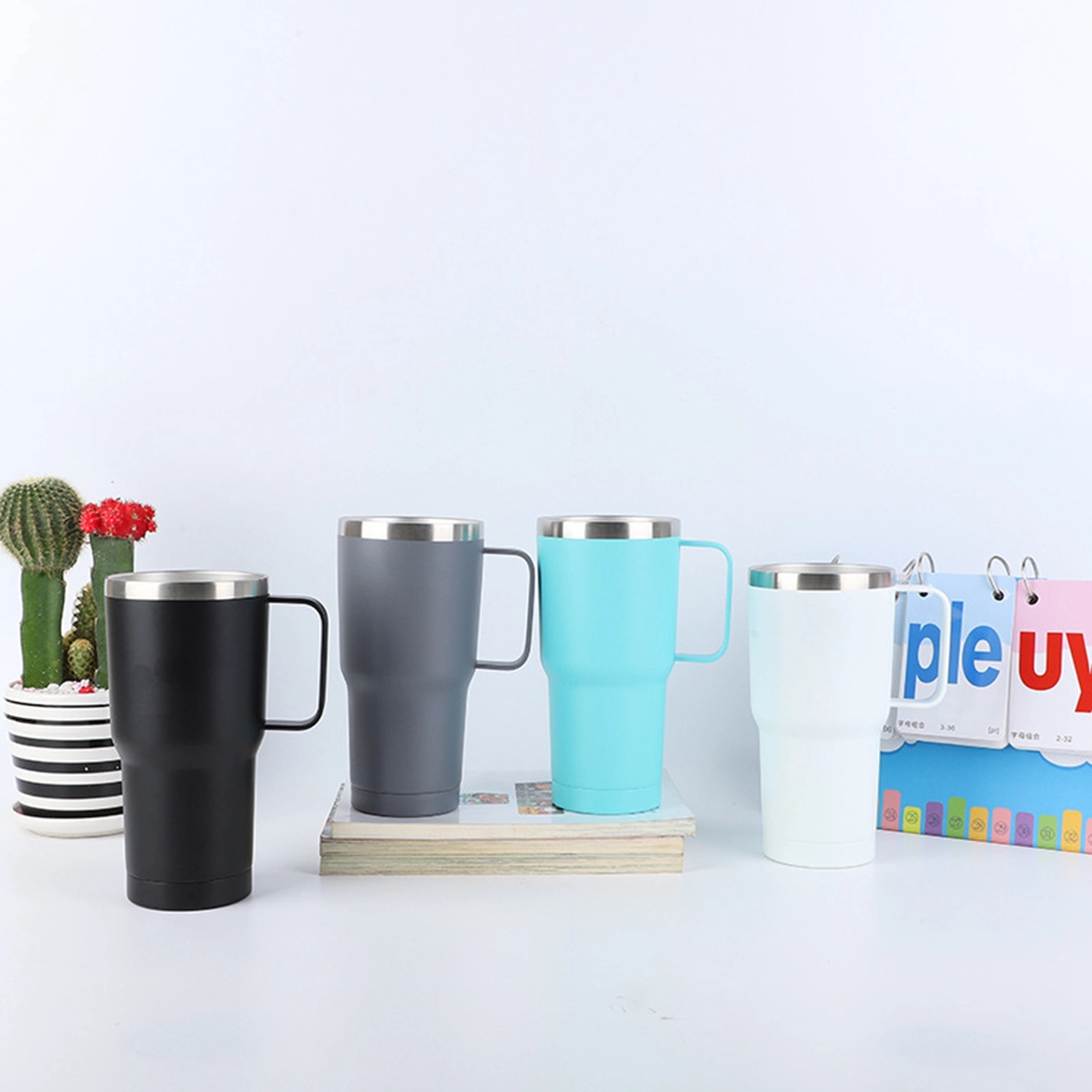 20 Oz. Stainless Steel Double Wall Tumbler With Handle 9