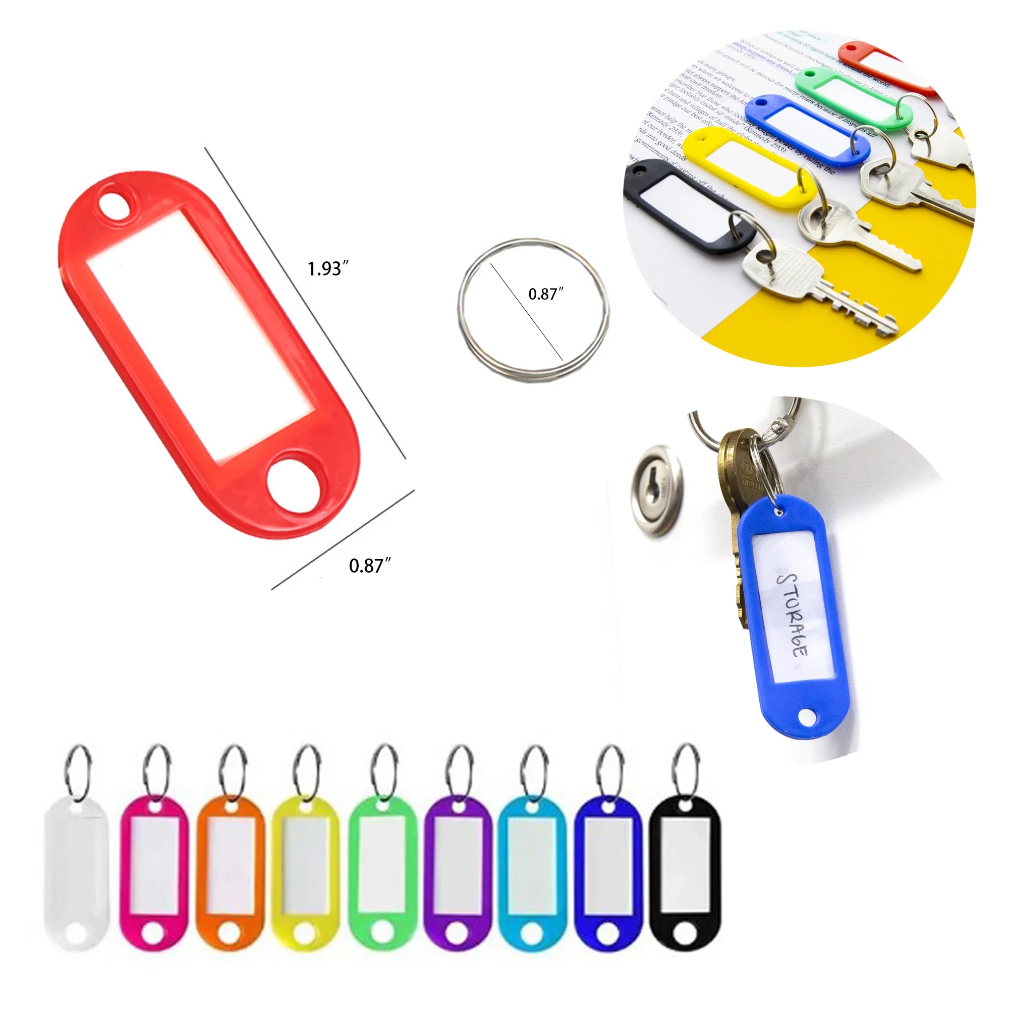 Plastic Luggage Tag Keychain 2