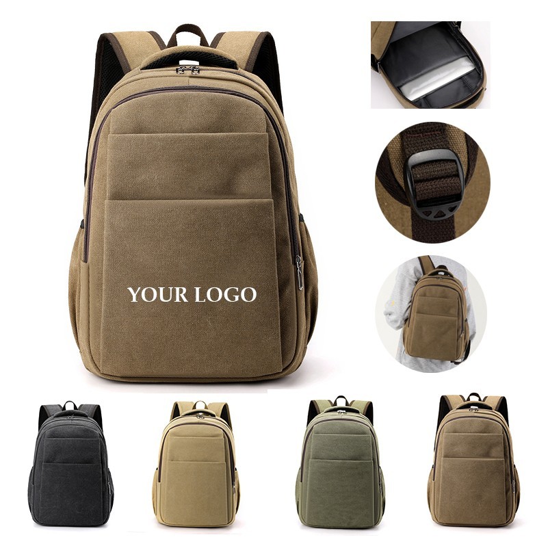 Travel Canvas Laptop Backpack 1