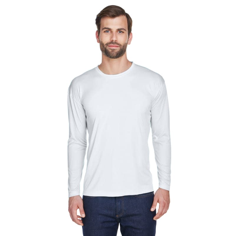UltraClub Adult Cool & Dry Sport Long-Sleeve Performance Interlock T-Shirt 9