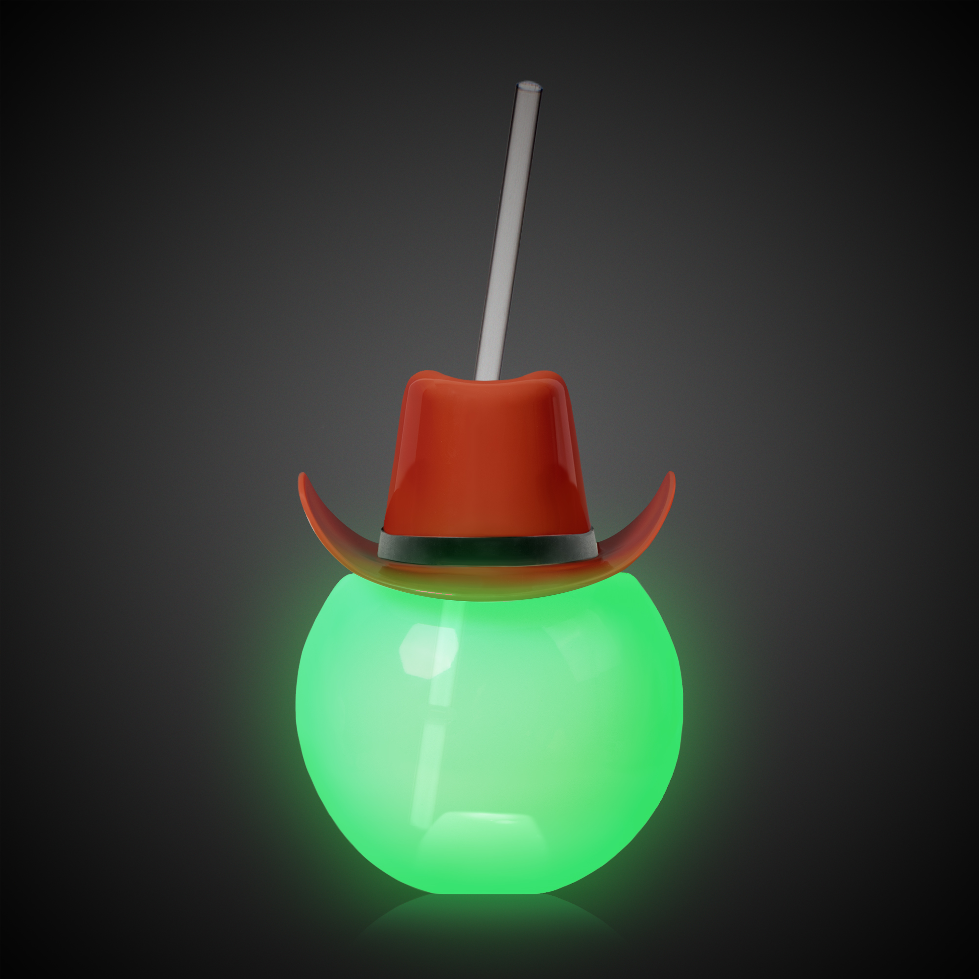 20oz Multicolor LED Ball Tumbler with Straw and Brown Hat(hat not assembled) 17