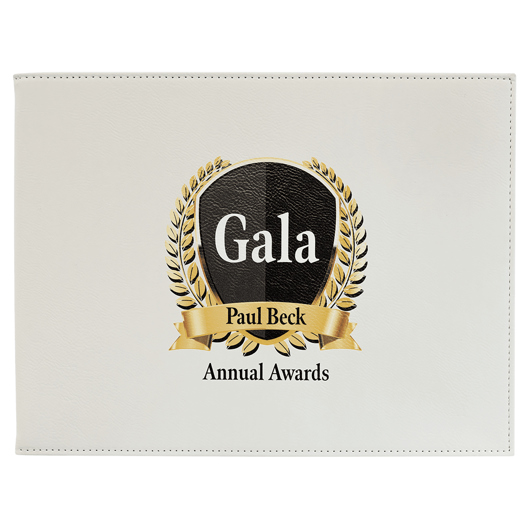 9" x 12" White Leatherette Certificate Holder 1