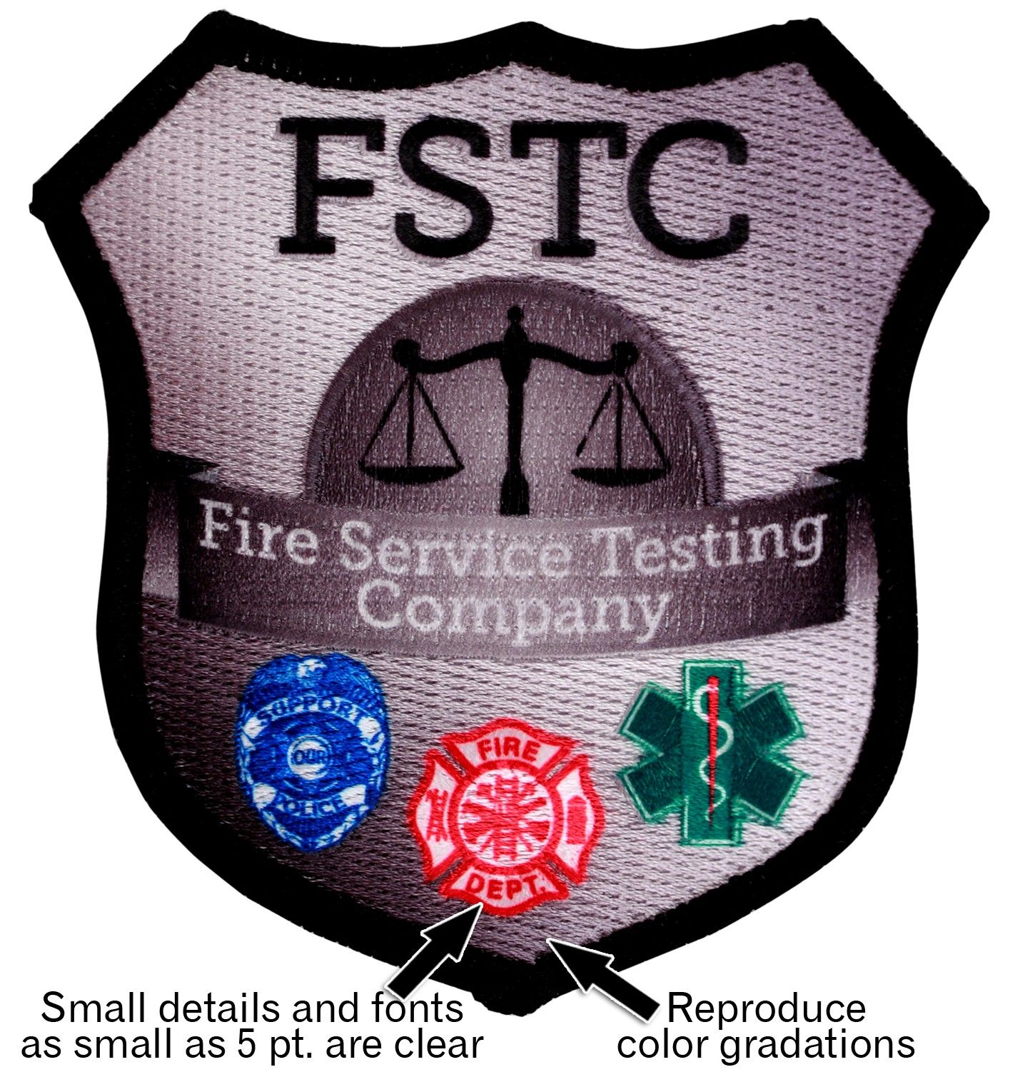 Custom Pin Pointe Embroidered Patch (2") 16