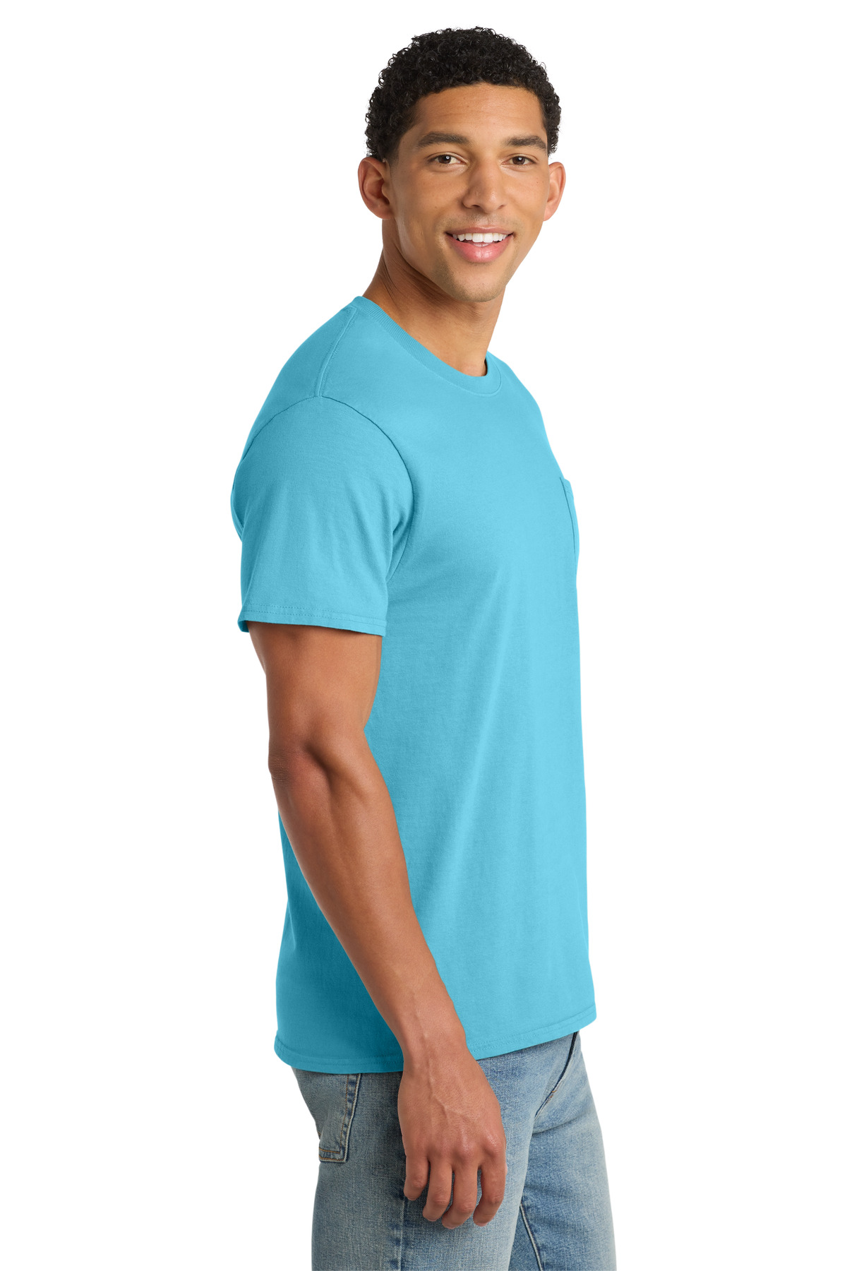 Port & Co Beach Wash Garment-Dyed Pocket Tee. PC099P 77