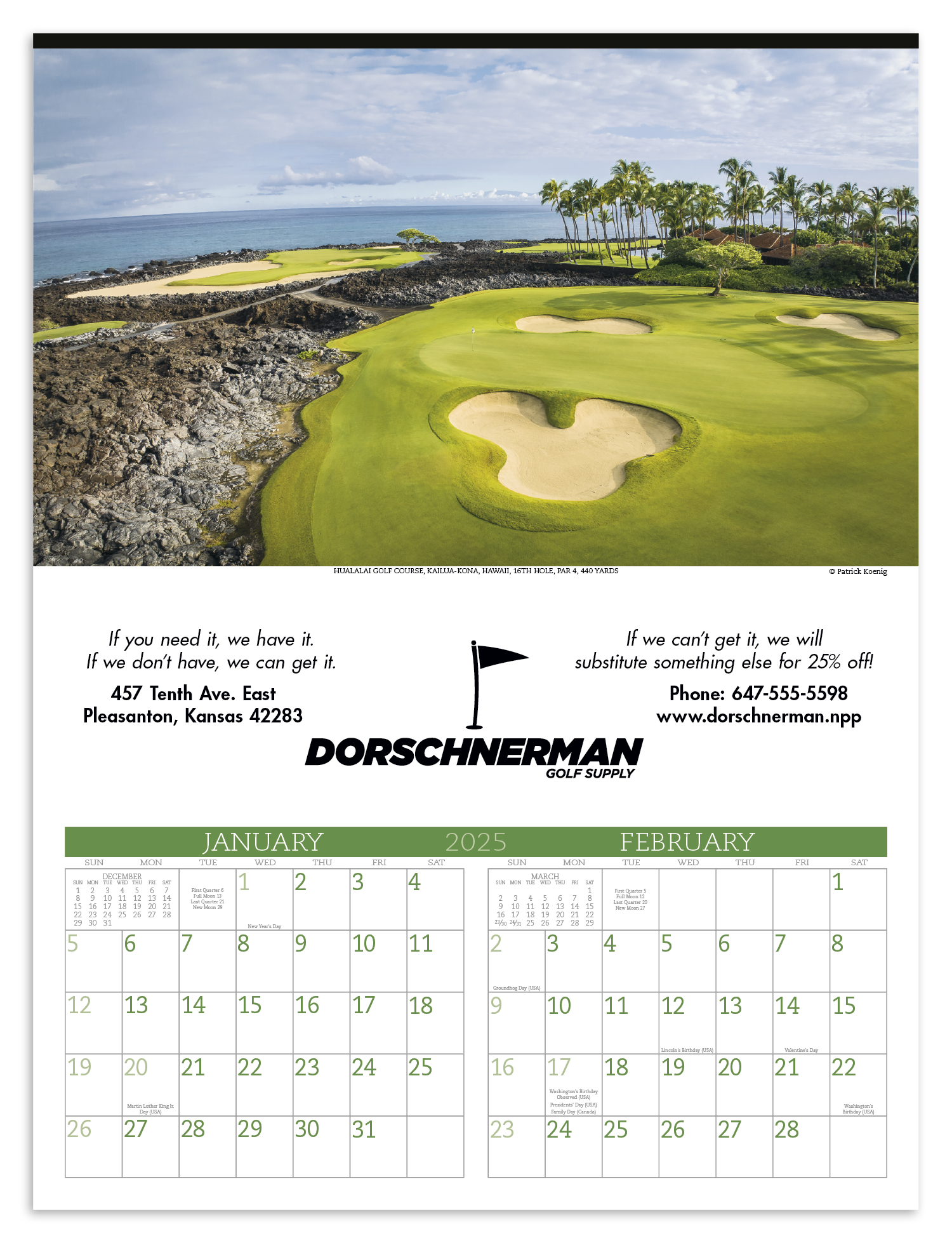 Triumph® Calendars Executive Golf Calendar 2