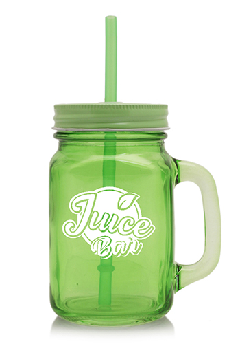 15 oz. Colored Mason Jars with Straw 5