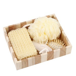 Square Wooden Box Bath Set 7