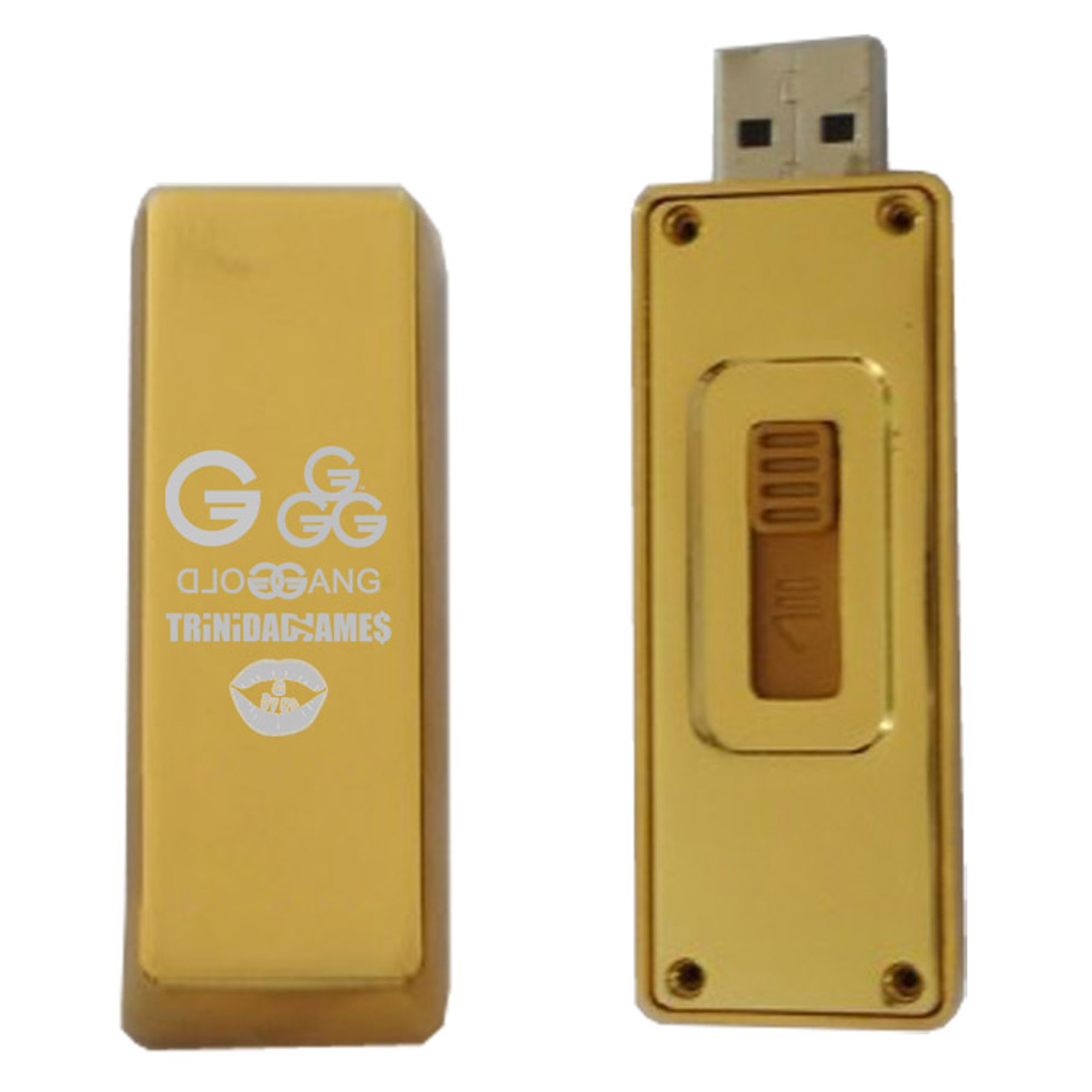 Gold or Silver Bar USB Flash Drive Retractable 1