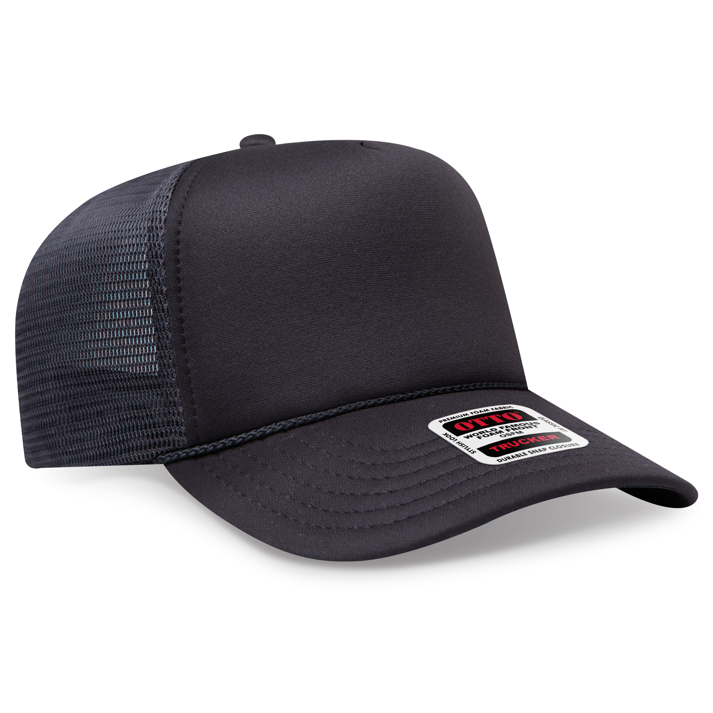 OTTO CAP® OTTO COMFY FIT® 5 Panel High Crown Mesh Back Trucker Hat 5