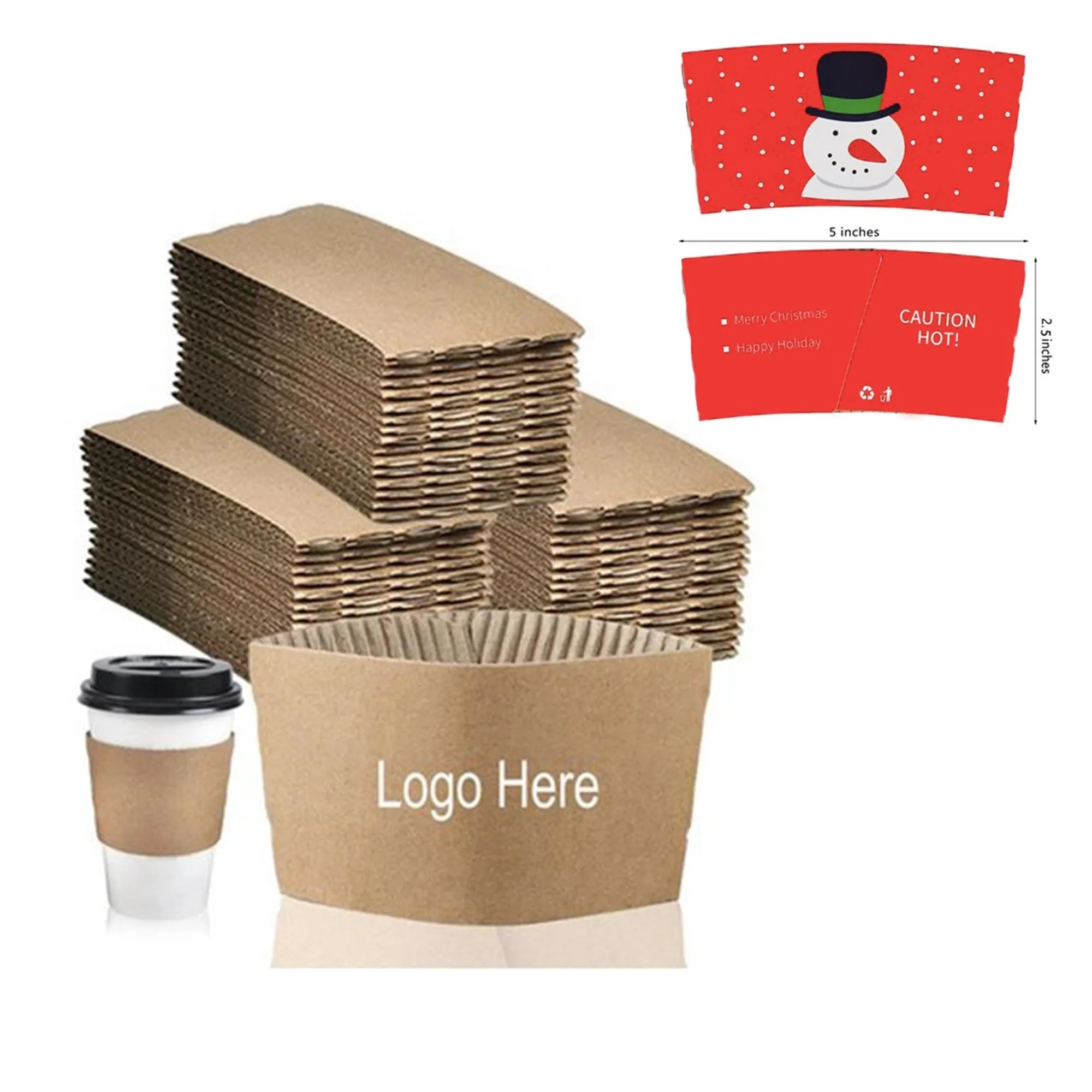 Kraft Coffee Cup Sleeves 2