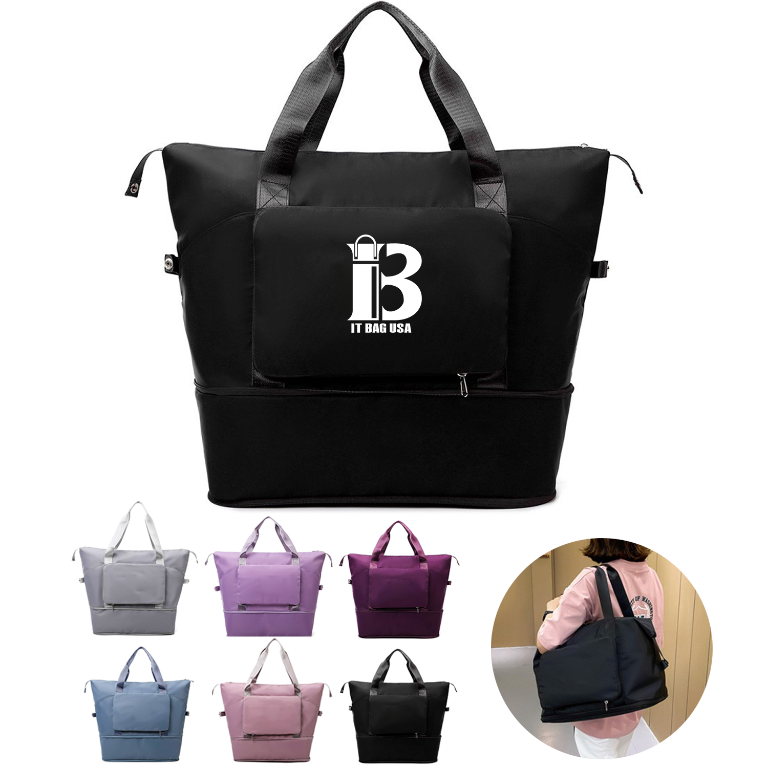 Foldable And Expandable Travel Duffel Bag for Women 7
