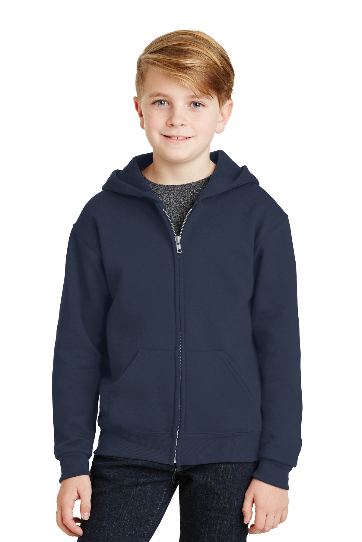 Jerzees® Youth NuBlend Full-Zip Hooded Sweatshirt 14