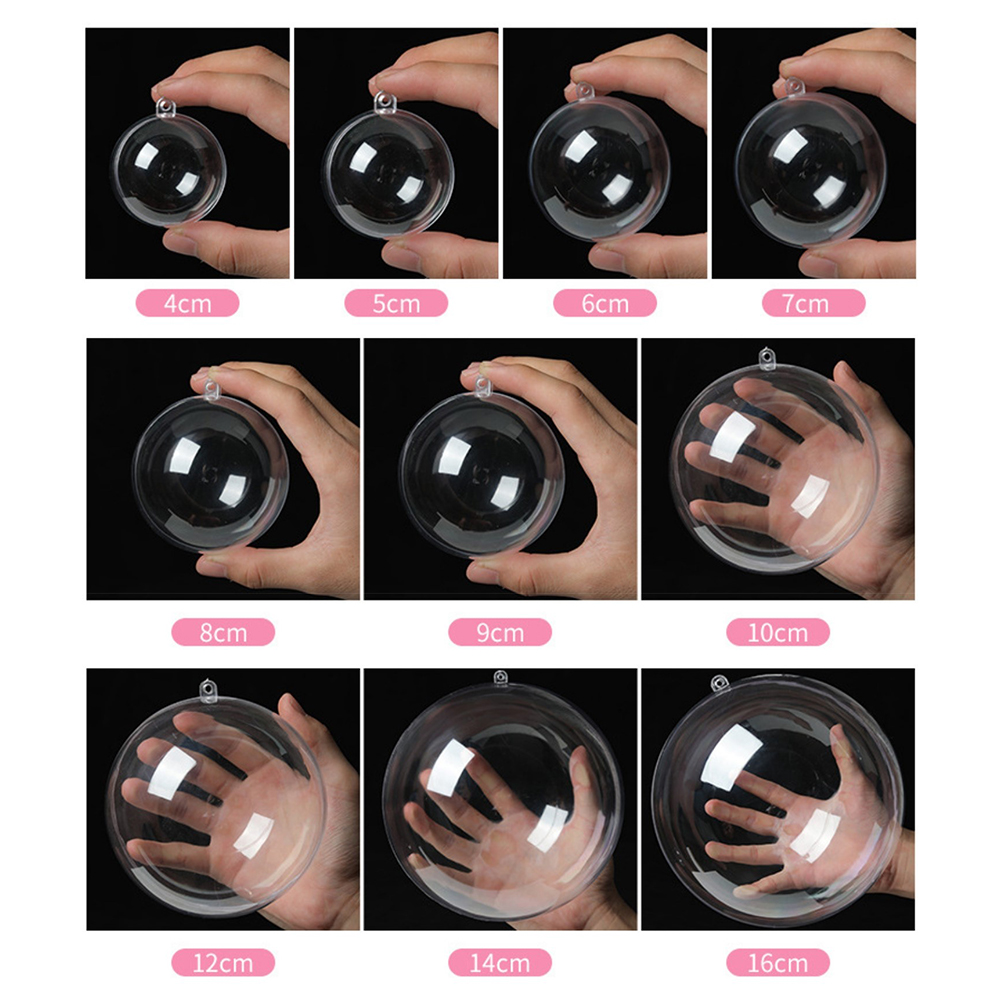 7CM Christmas Acrylic Transparent Decorative Ball 2