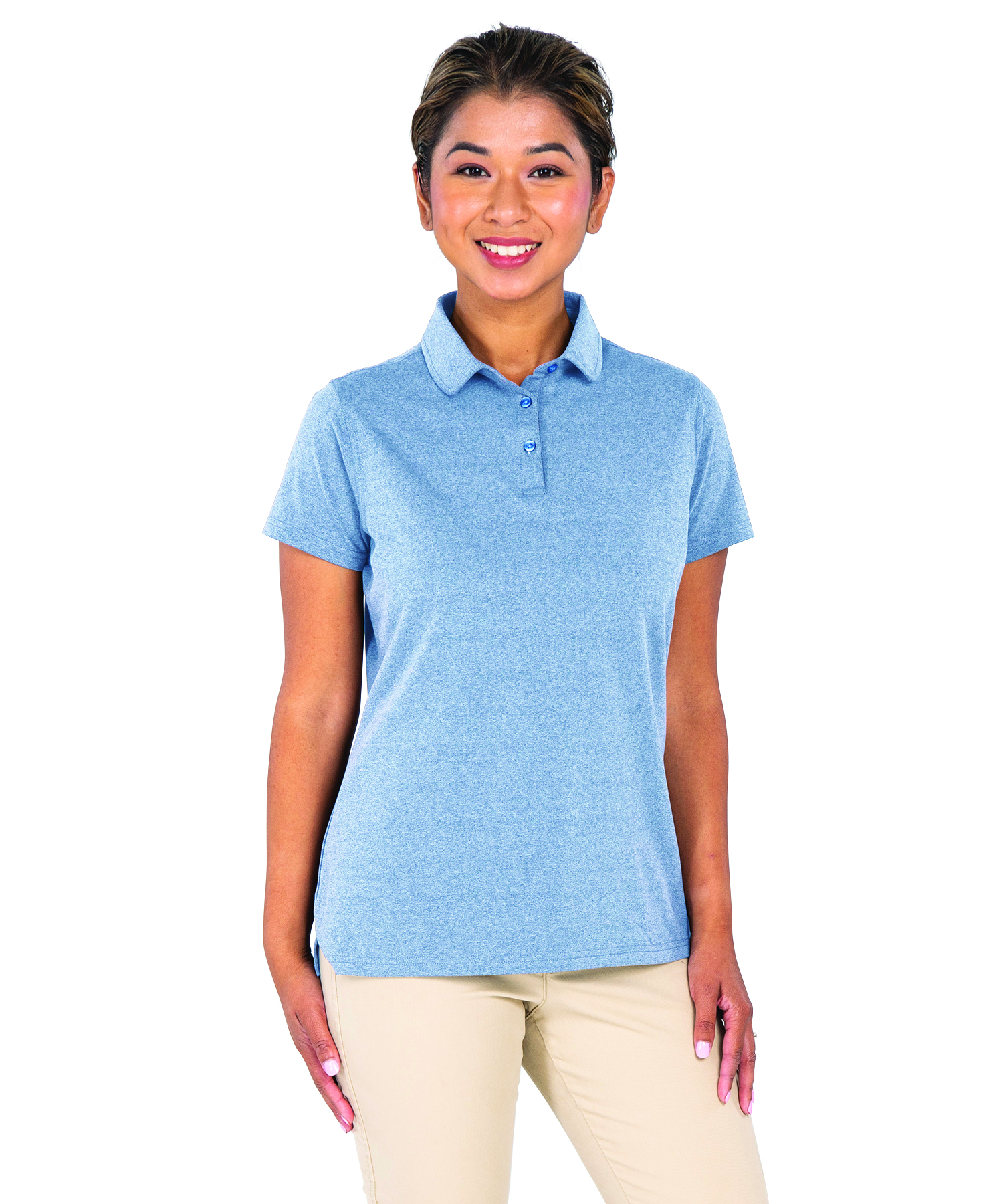 Women's Heathered Eco-Logic Stretch Polo 29