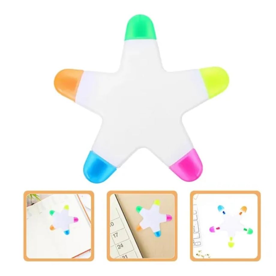 Five-Color Star Highlighter Marker Pen 2