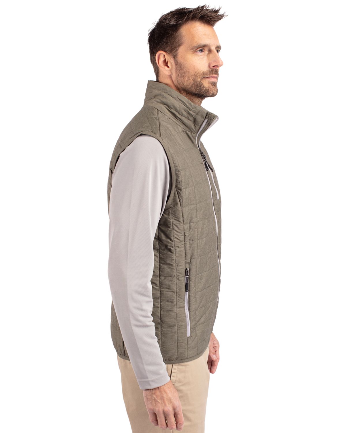 Cutter & Buck Rainier Recycled Insulated Puffer Mens Full Zip Vest 46