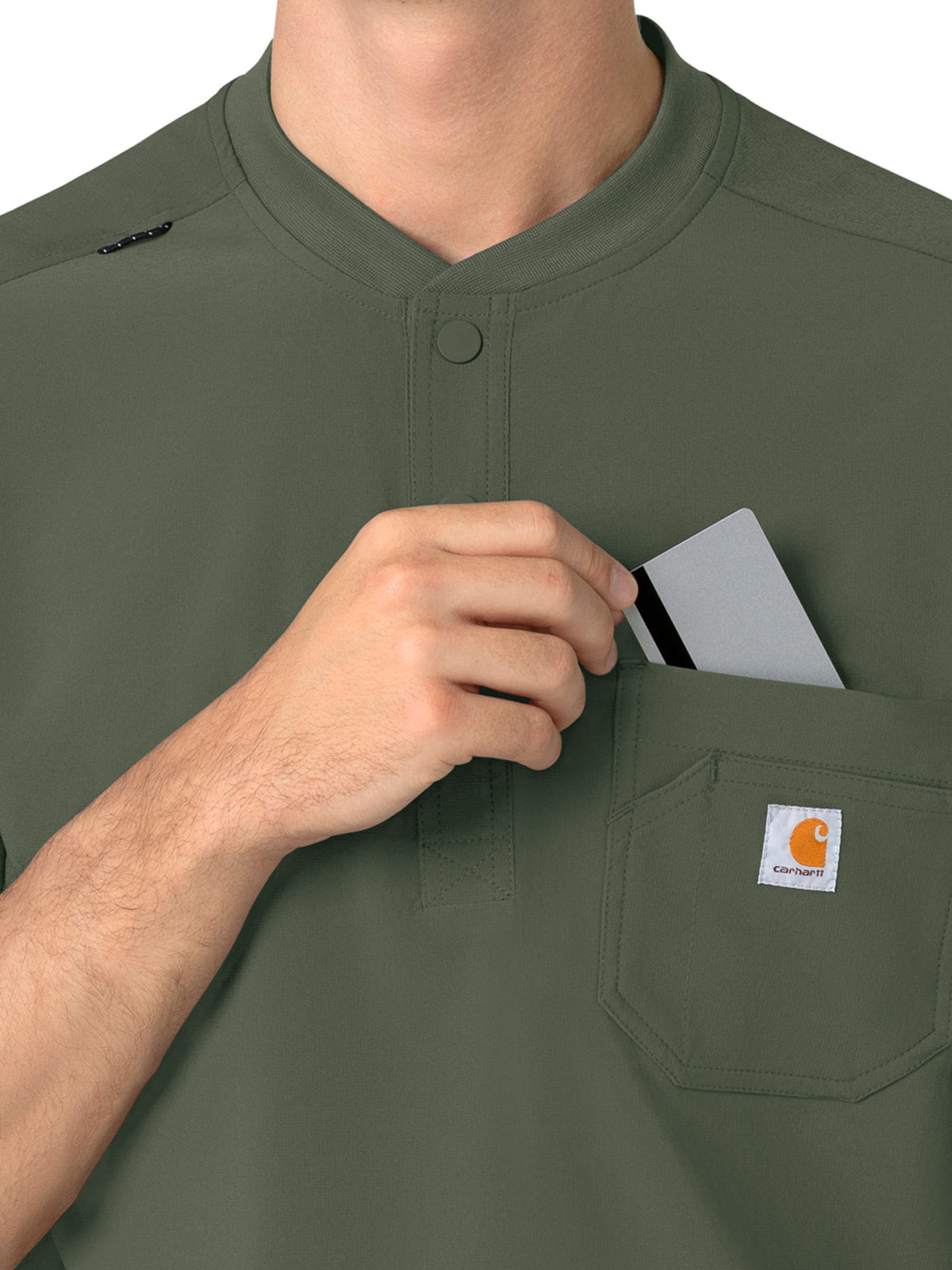Carhartt Scrubs - Force Cross-Flex - Men's Three-Pocket Henley Top 11