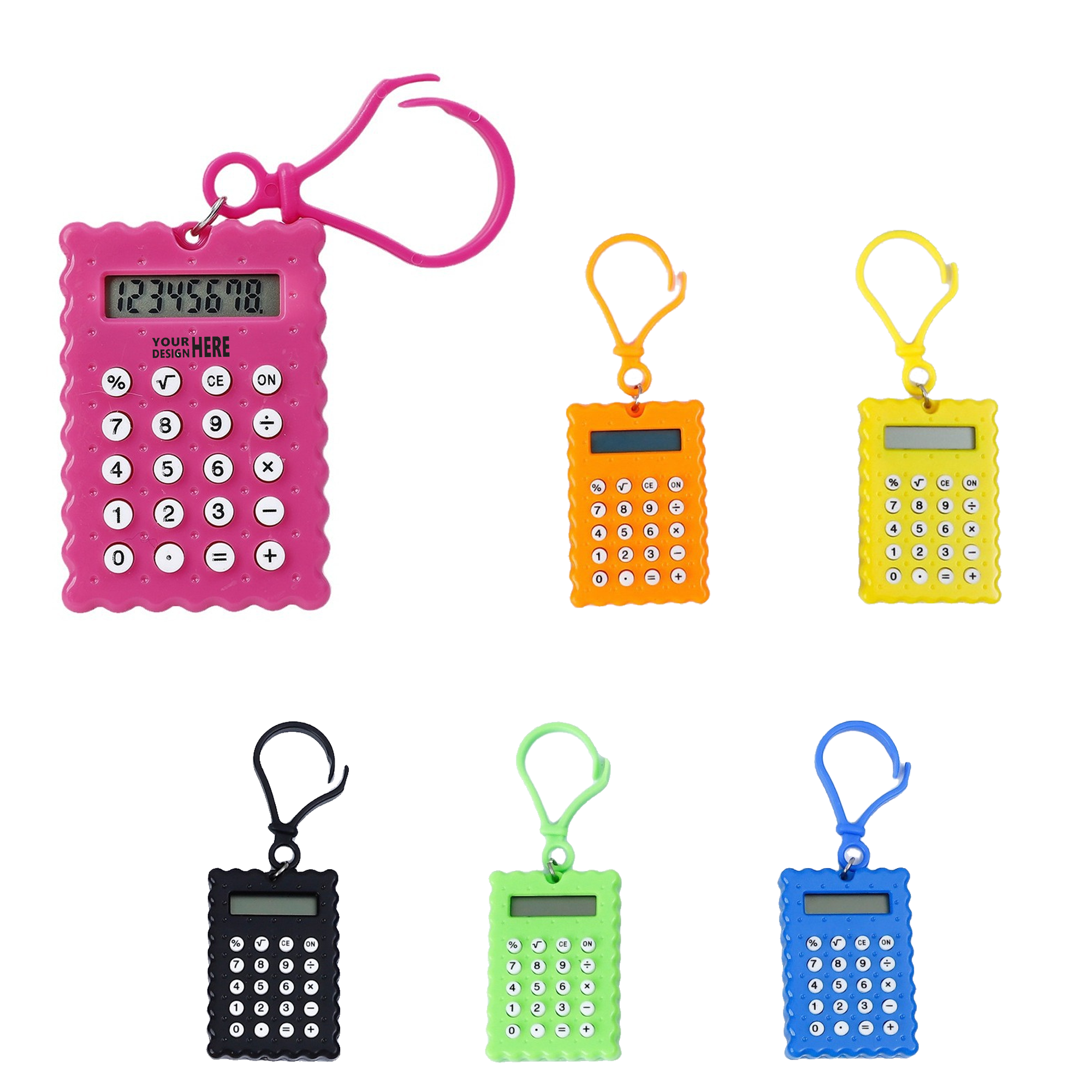 Mini Calculator Keychain Pendant 2