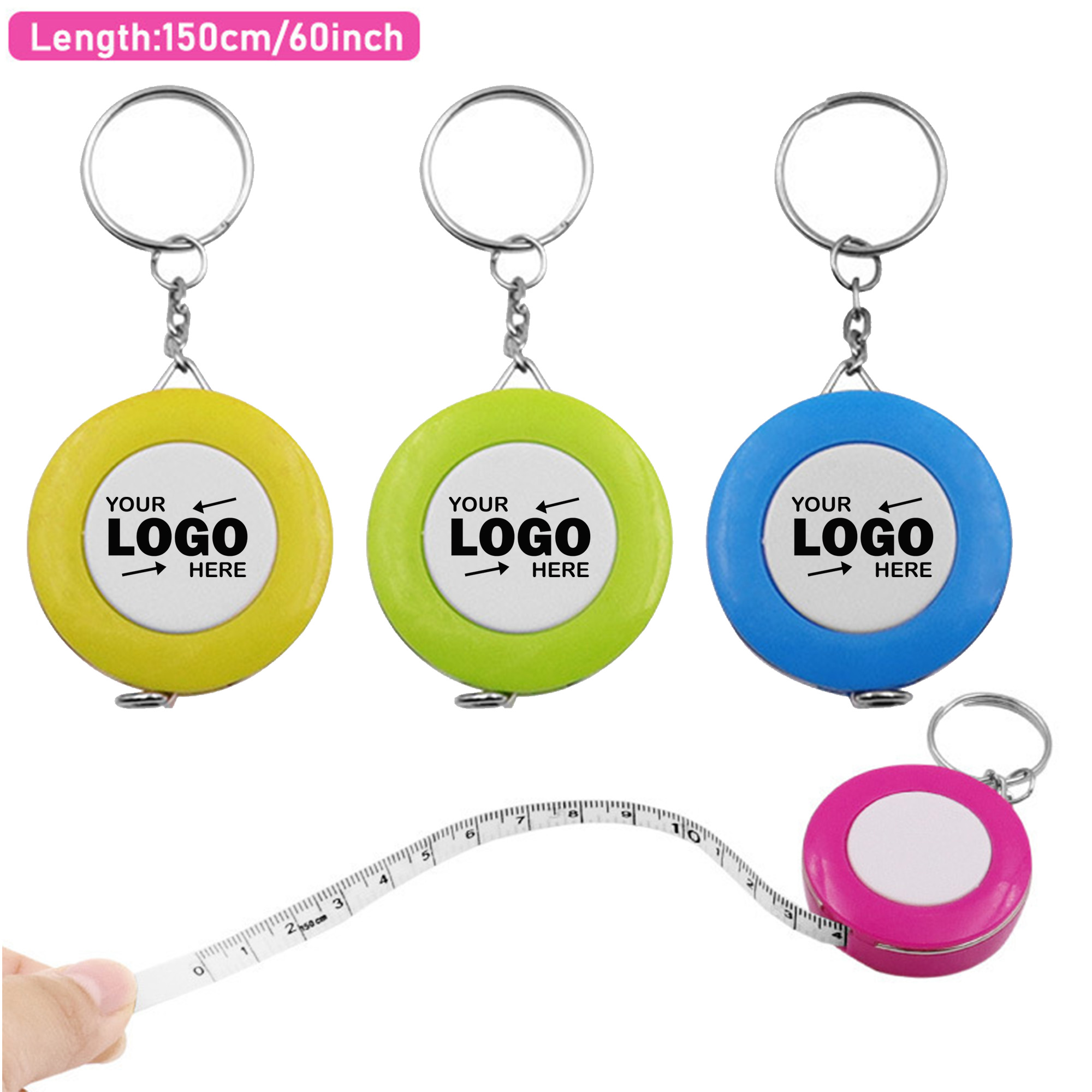 59 Inch Retractable Tape Measure Keychains 2