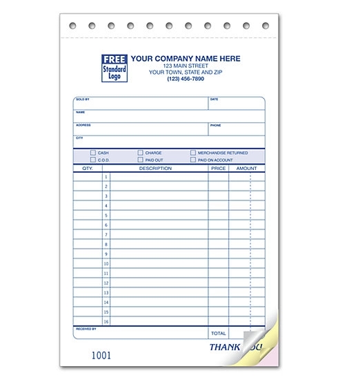 Sales Slips, Classic Design, Large 1