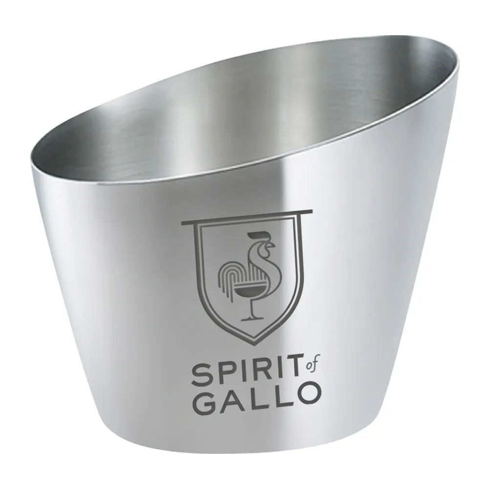 Large Slant Metal Ice Bucket 2