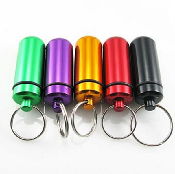 Waterproof Air-tight Aluminum Alloy Pill Box with Ring 1