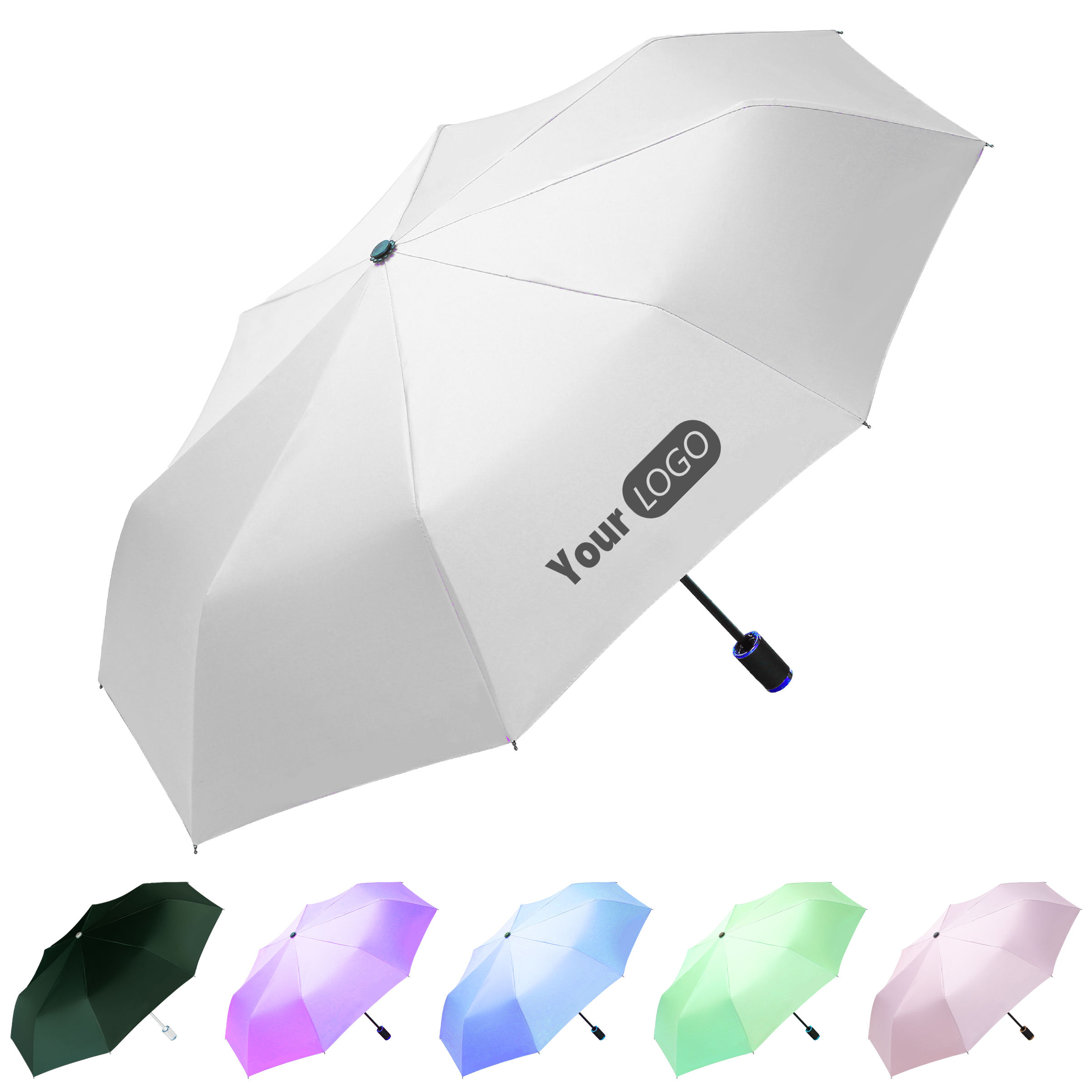 Nylon Durable Sunny And Rainy Umbrella With Logo Customization 2
