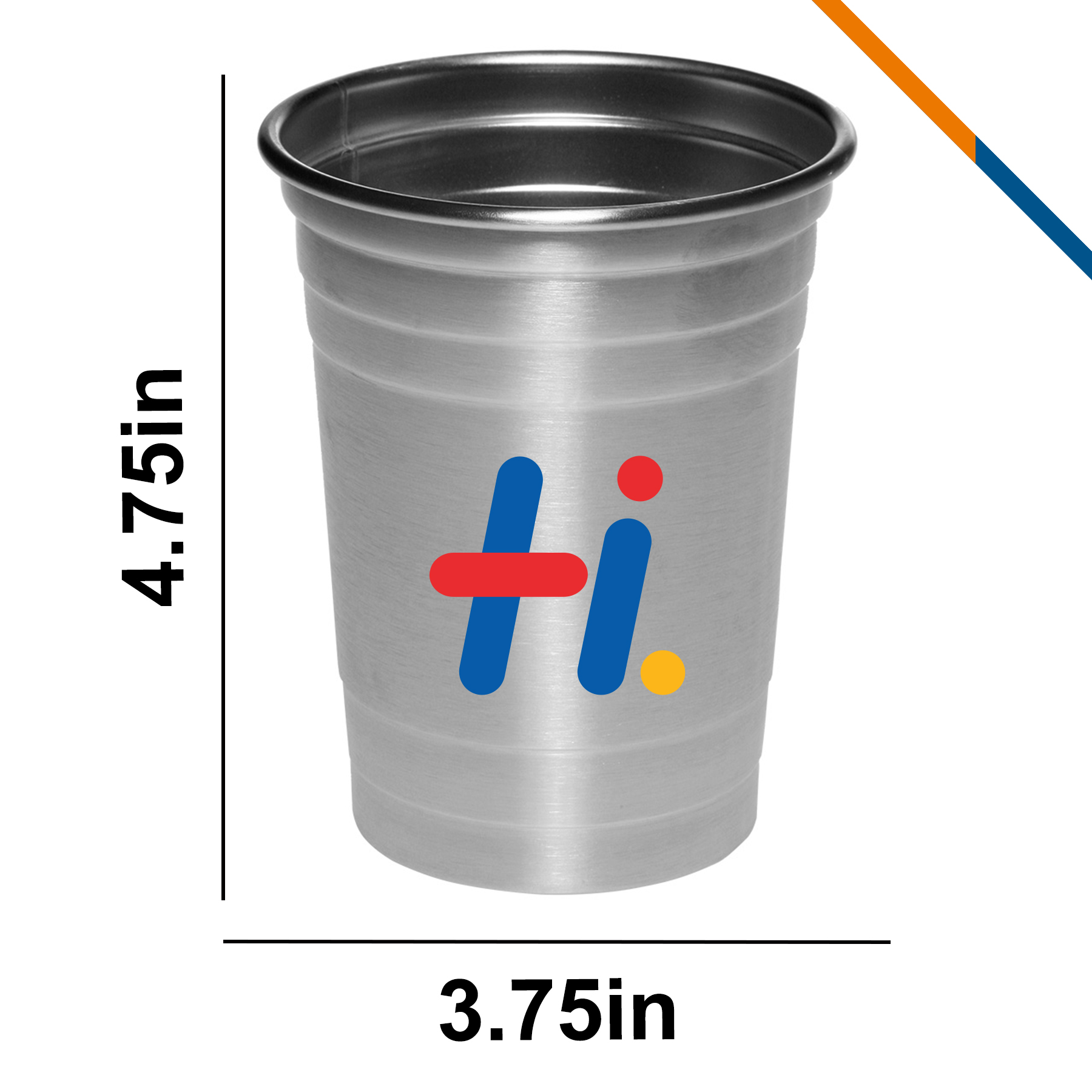 Coform Stainless Steel Beer Cup - 16 OZ. 3
