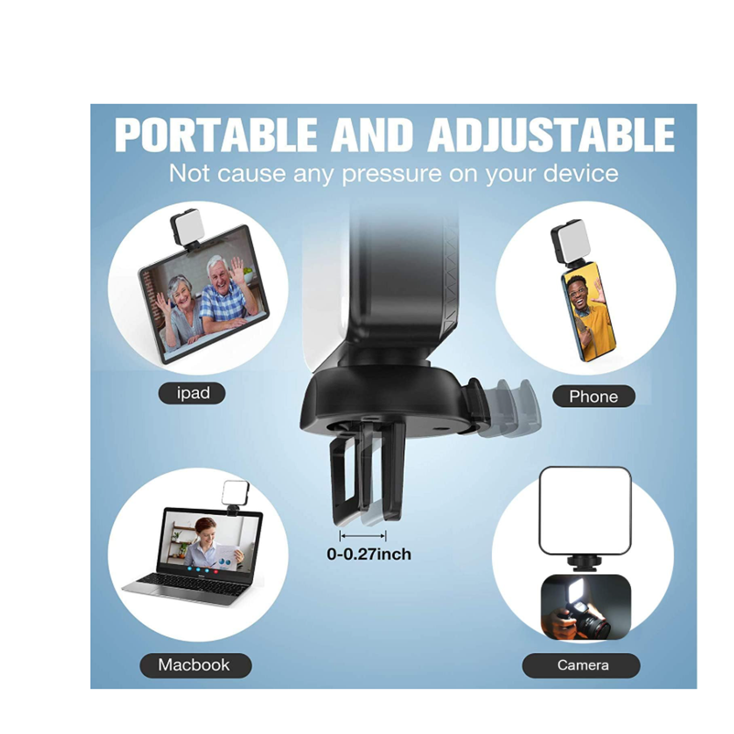 Sturdy And Abs LED Fill Light for Laptop Live Streaming 4
