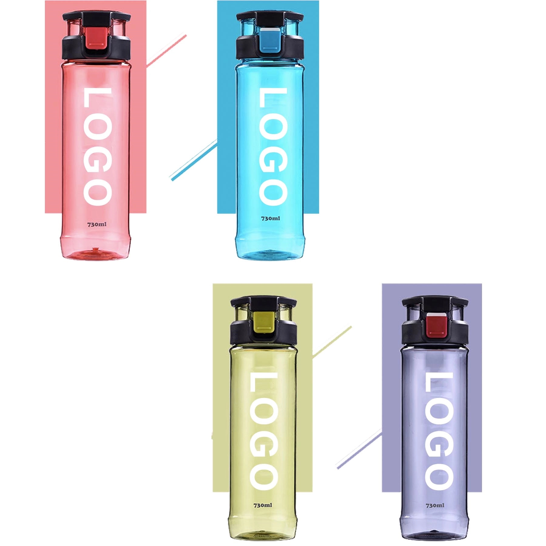 24 Oz Portable Plastic Sports Water Bottle 3