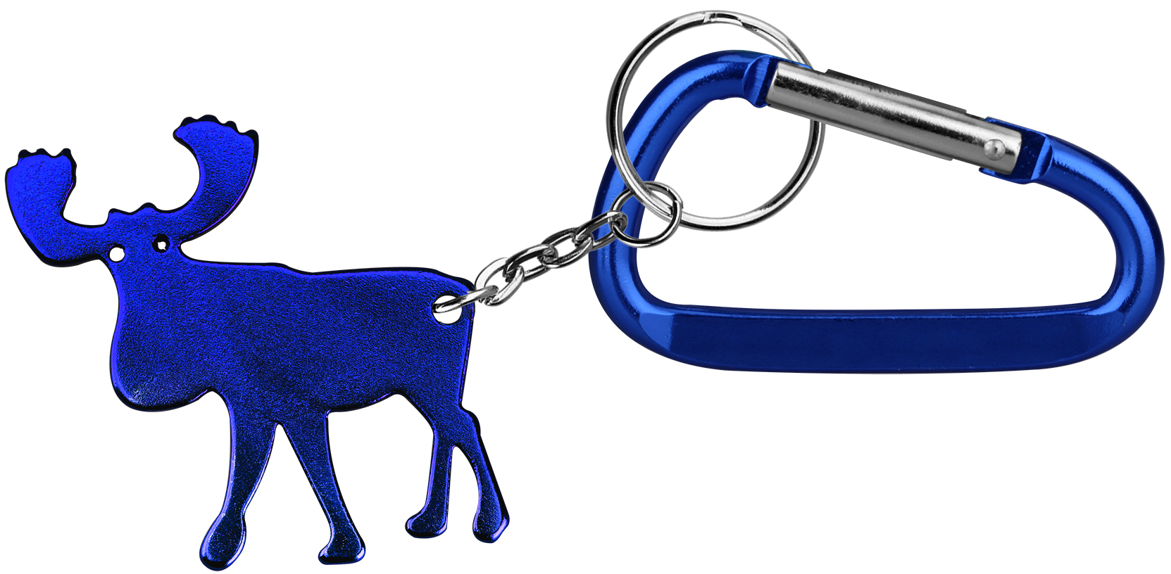 Elk shape bottle opener with key chain and carabiner 8