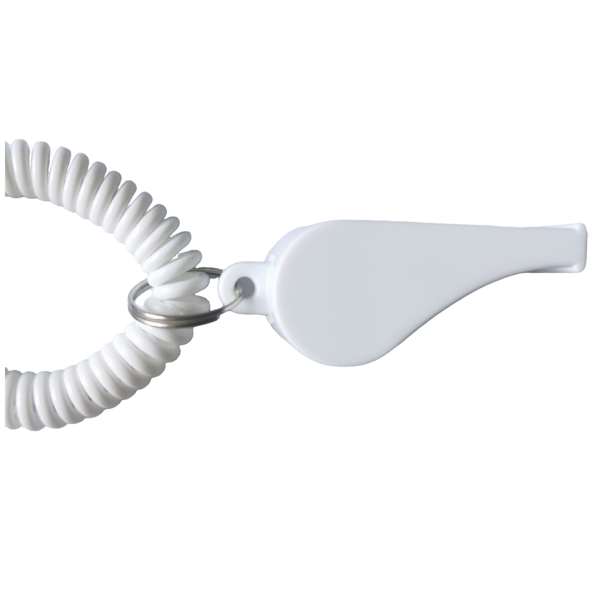 Vinyl Coil Wrist Whistle With Key Ring 1.97" Length X 0.79" Width X 0.87" Height 5