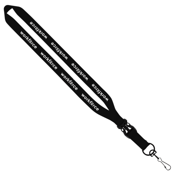 3/4" Polyester Lanyard with Slide Buckle Release & Swivel Snap Hook 32