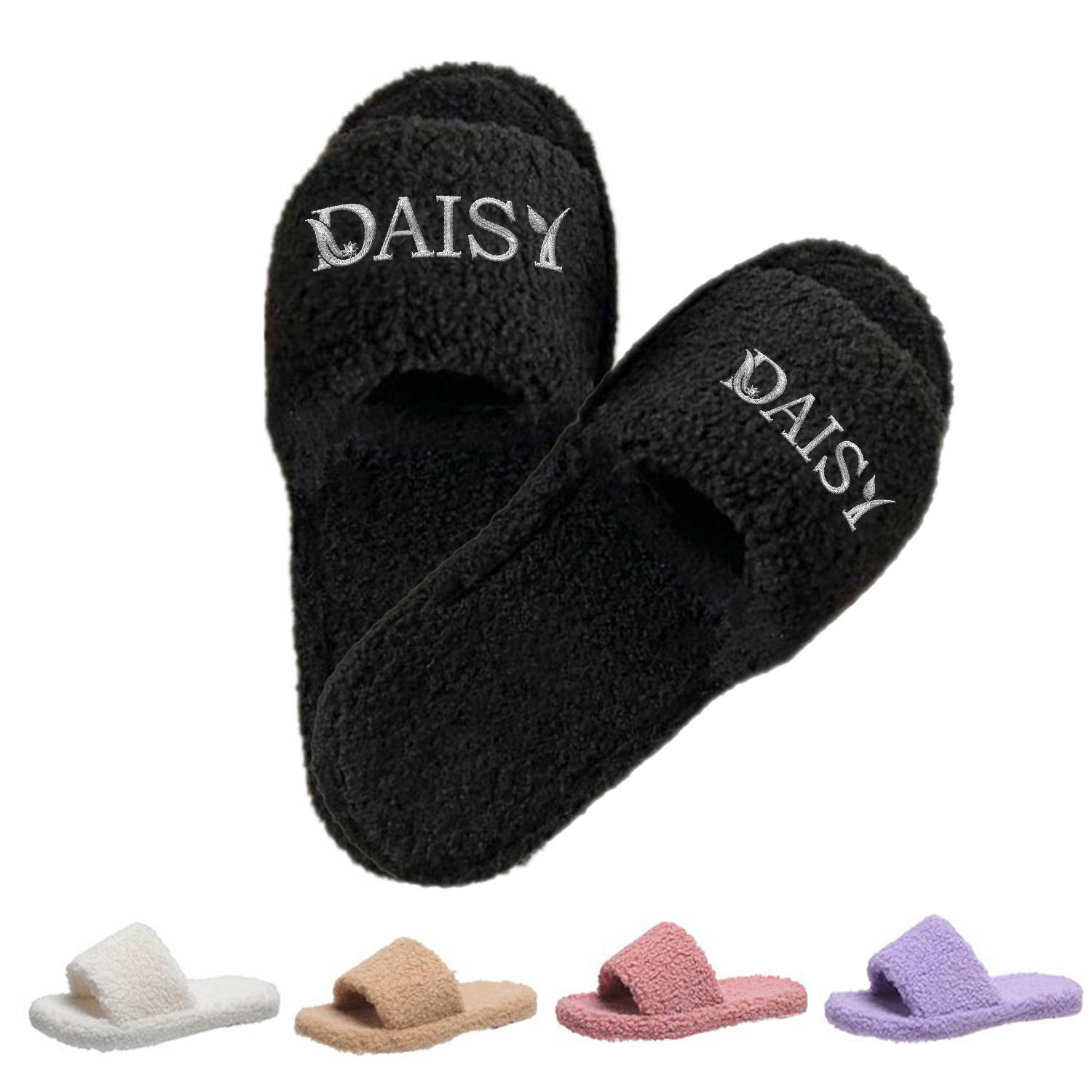 Women House Shoes Open Toe Slippers 1