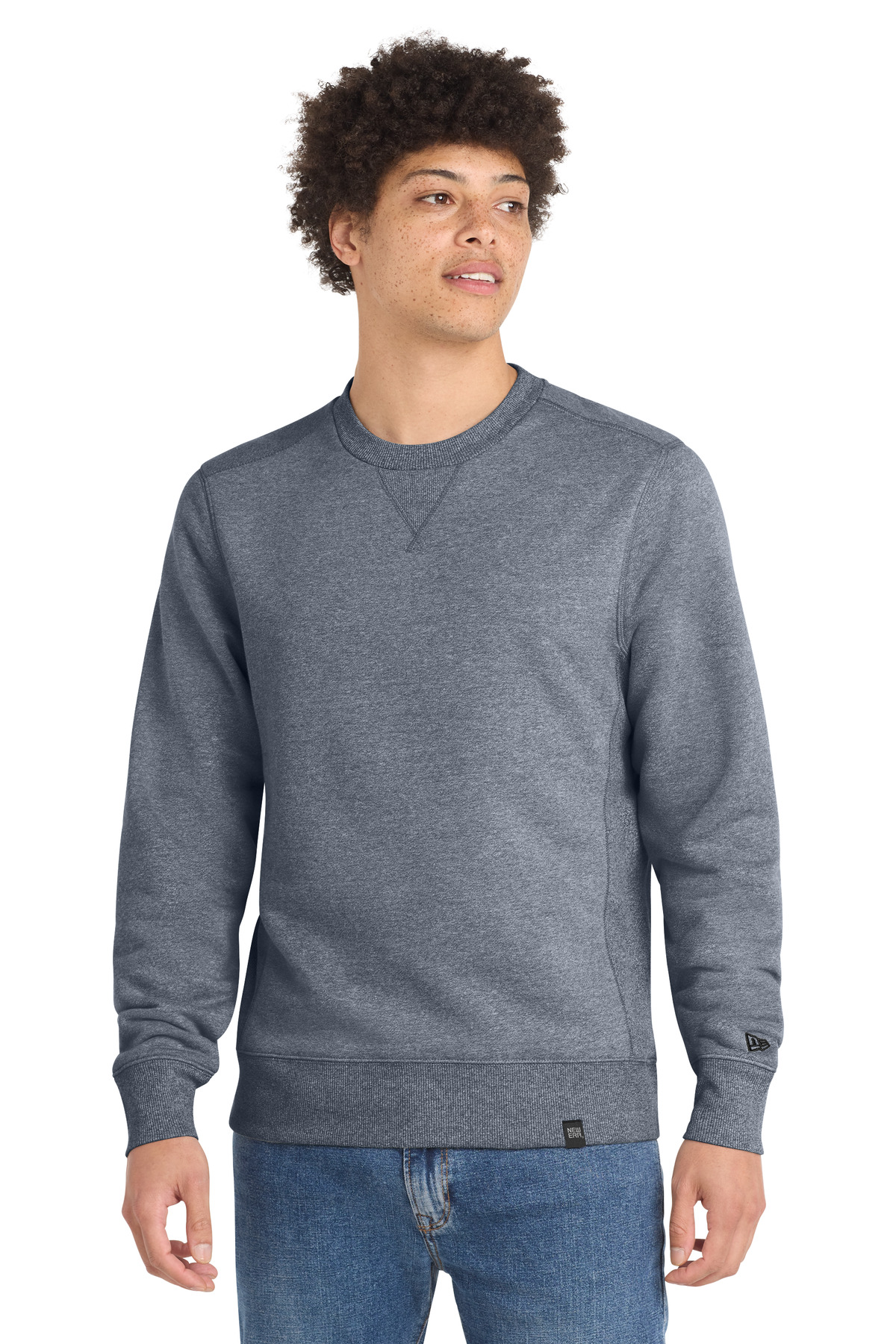 New Era French Terry Crew. NEA501, custom hoodie or sweatshirt with logo imprint 33