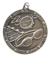 Swimming Shooting Star Medal, 2 1/2" 2
