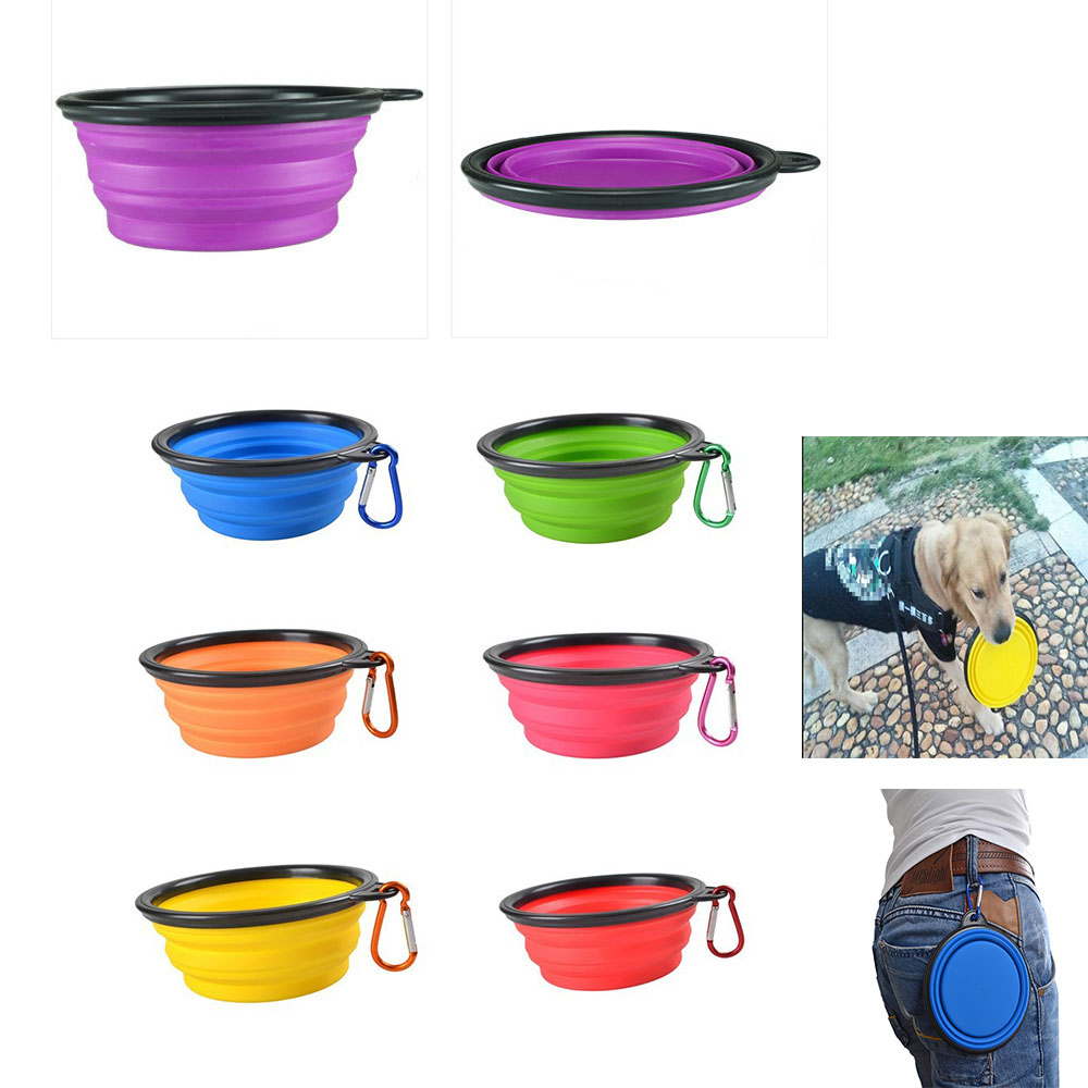 Silicone Foldable Pet Bowl with Hook Large&Small Size 2