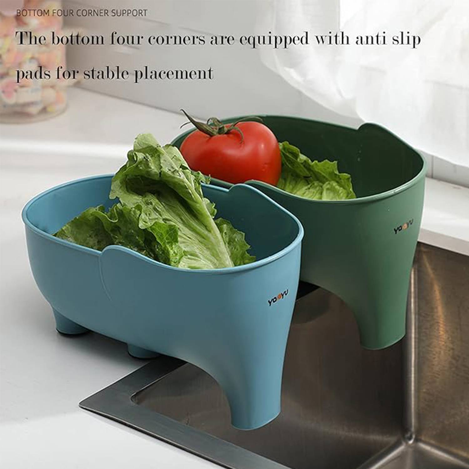 Elephant Shape Fruit Vegetable Drain Basket 4