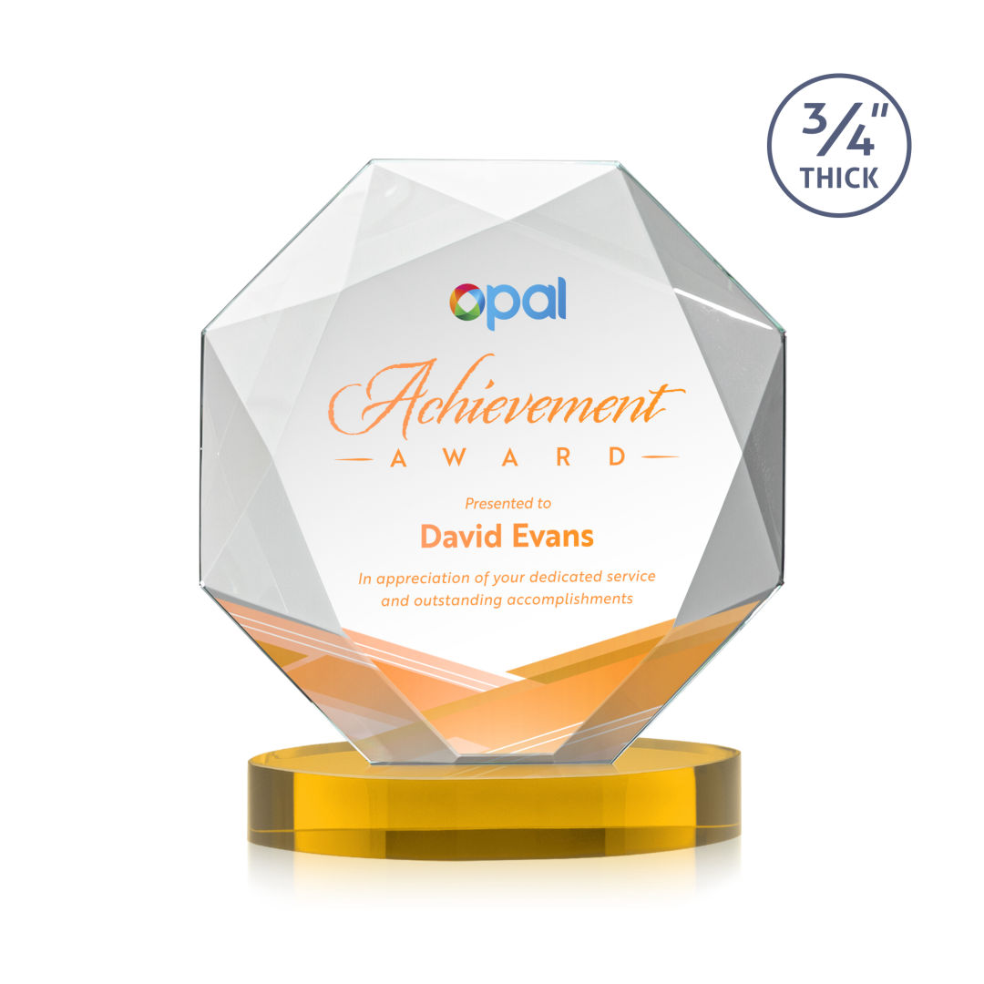 Bradford VividPrint™ Award on Alberton Base - Amber 6