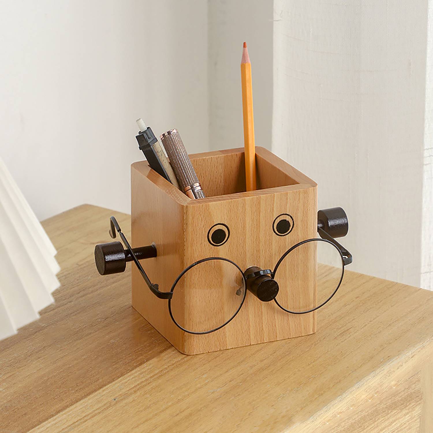 Multi Functional Wooden Desk Organizer 4