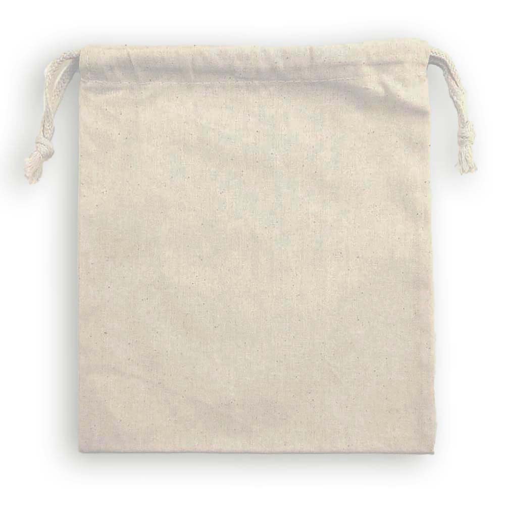 Weedy 100% Natural Cotton Drawstring Bag 8x10" 2
